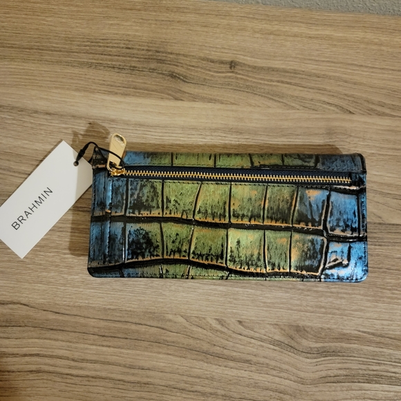 NEW Leather Brahmin MARITIME CELTICA Ady Slim Wallet NWT - Picture 2 of 9